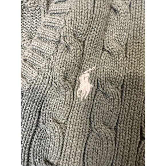Ralph Lauren Sport Green cable knit pullover v-neck sweater, size XL - Picture 2 of 10
